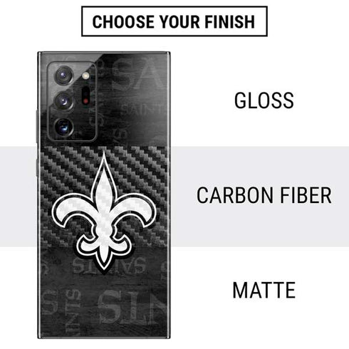 NFL New Orleans Saints Black & White Galaxy Note20 Ultra 5G Skin