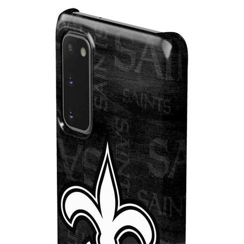 NFL New Orleans Saints Black & White Galaxy S20 Lite Case