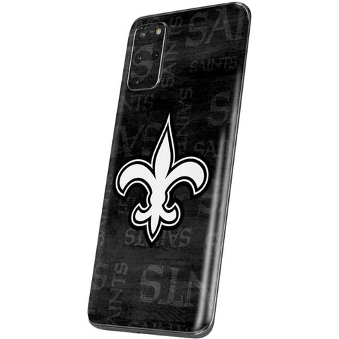NFL New Orleans Saints Black & White Galaxy S20 Plus Skin