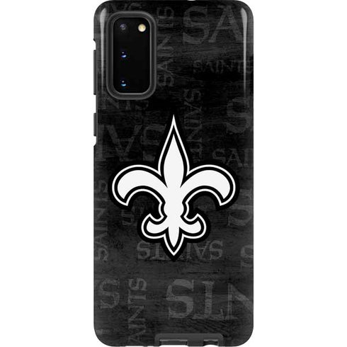 NFL New Orleans Saints Black & White Galaxy S20 Pro Case