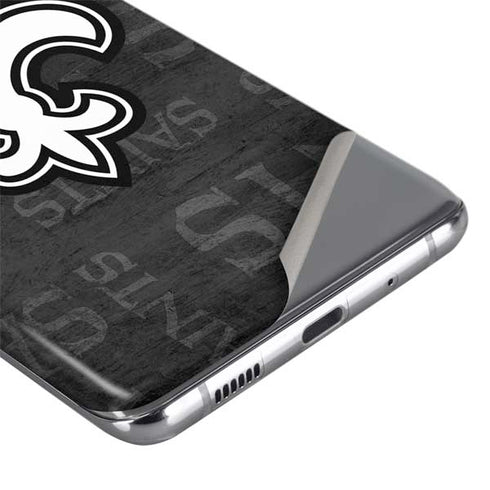 NFL New Orleans Saints Black & White Galaxy S20 Skin