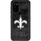 NFL New Orleans Saints Black & White Galaxy S20 Waterproof Case