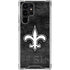 NFL New Orleans Saints Black & White Galaxy S23 Ultra Clear Case