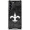 NFL New Orleans Saints Black & White Galaxy S24 FE Clear Case