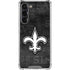 NFL New Orleans Saints Black & White Galaxy S24 FE Clear Case