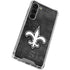 NFL New Orleans Saints Black & White Galaxy S24 FE Clear Case