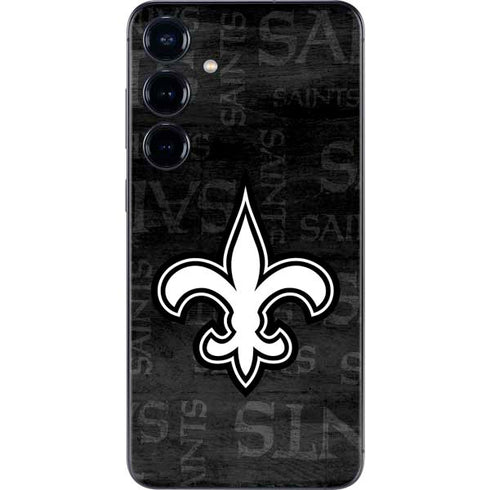 NFL New Orleans Saints Black & White Galaxy S25 Plus Skin