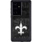 NFL New Orleans Saints Black & White Galaxy S24 Ultra Waterproof Case