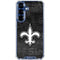 NFL New Orleans Saints Black & White Galaxy S25 Plus Clear Case