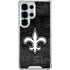 NFL New Orleans Saints Black & White Galaxy S25 Ultra Clear Case
