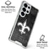 NFL New Orleans Saints Black & White Galaxy S25 Ultra Clear Case