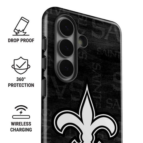 NFL New Orleans Saints Black & White Galaxy S26 Impact Case