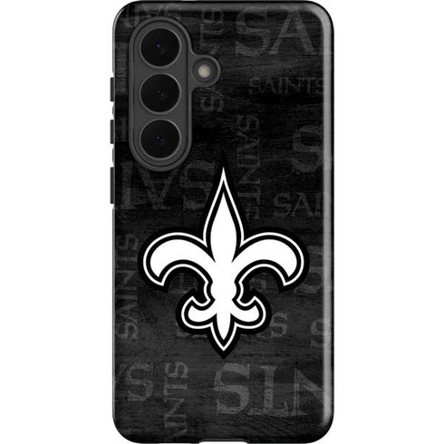 NFL New Orleans Saints Black & White Galaxy S26 Plus Impact Case