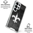 NFL New Orleans Saints Black & White Galaxy S26 Ultra Clear Case