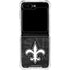 NFL New Orleans Saints Black & White Galaxy Z Flip6 Clear Case