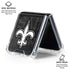 NFL New Orleans Saints Black & White Galaxy Z Flip6 Clear Case