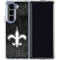 NFL New Orleans Saints Black & White Galaxy Z Fold5 5G Clear Case
