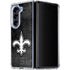 NFL New Orleans Saints Black & White Galaxy Z Fold5 5G Clear Case