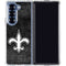 NFL New Orleans Saints Black & White Galaxy Z Fold6 Clear Case