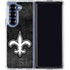 NFL New Orleans Saints Black & White Galaxy Z Fold6 Clear Case