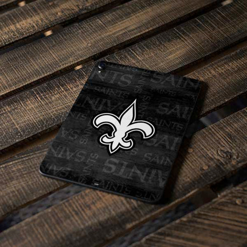 NFL New Orleans Saints Black & White Apple iPad Pro Skin
