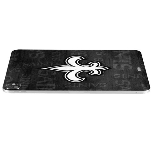 NFL New Orleans Saints Black & White iPad Pro 13in M4 (2024) Skin