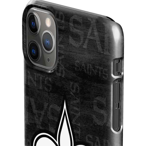 NFL New Orleans Saints Black & White iPhone 11 Pro Max Lite Case
