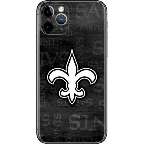 NFL New Orleans Saints Black & White iPhone 11 Pro Skin