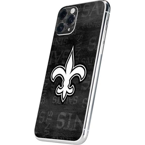NFL New Orleans Saints Black & White iPhone 11 Pro Skin