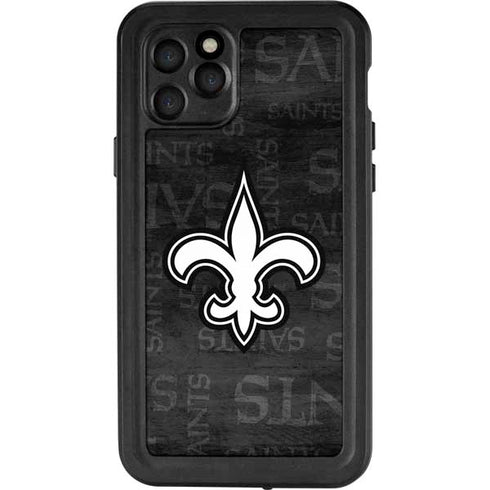 NFL New Orleans Saints Black & White iPhone 11 Pro Waterproof Case