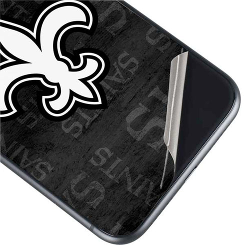 NFL New Orleans Saints Black & White iPhone 11 Skin