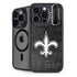 NFL New Orleans Saints Black & White iPhone 14 Pro Kickstand Case