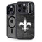 NFL New Orleans Saints Black & White iPhone 14 Pro Max Kickstand Case
