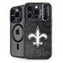 NFL New Orleans Saints Black & White iPhone 14 Pro Max Kickstand Case