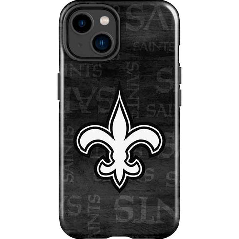 NFL New Orleans Saints Black & White iPhone 15 Impact Case