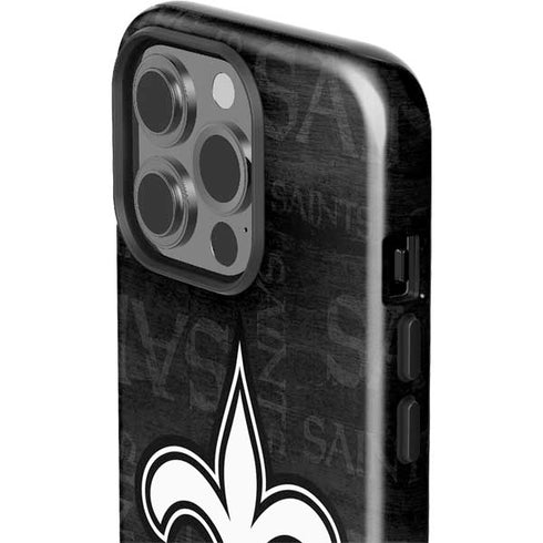 NFL New Orleans Saints Black & White iPhone 15 Pro Impact Case