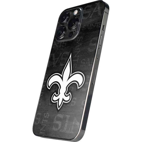 NFL New Orleans Saints Black & White iPhone 15 Pro Max Skin