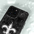 NFL New Orleans Saints Black & White iPhone 15 Pro Waterproof Case