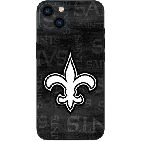 NFL New Orleans Saints Black & White iPhone 15 Skin
