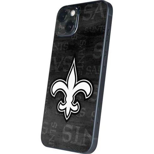 NFL New Orleans Saints Black & White iPhone 15 Skin