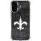 NFL New Orleans Saints Black & White iPhone 16 Plus Clear Case