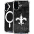 NFL New Orleans Saints Black & White iPhone 16 Plus MagSafe Case