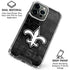 NFL New Orleans Saints Black & White iPhone 16 Pro Clear Case