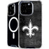 NFL New Orleans Saints Black & White iPhone 16 Pro MagSafe Case