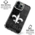 NFL New Orleans Saints Black & White iPhone 16 Pro Max Clear Case