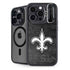 NFL New Orleans Saints Black & White iPhone 16 Pro Max Kickstand Case
