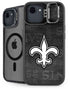 NFL New Orleans Saints Black & White iPhone 16e Kickstand Case