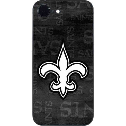 NFL New Orleans Saints Black & White iPhone 16e Skin