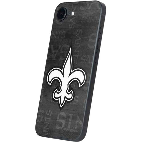 NFL New Orleans Saints Black & White iPhone 16e Skin