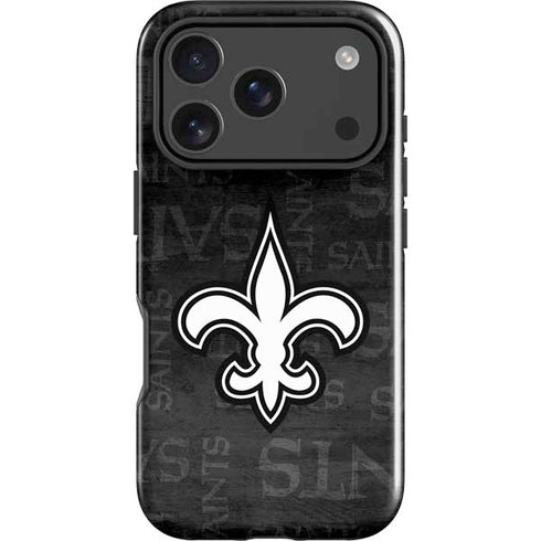 NFL New Orleans Saints Black & White iPhone 18 Pro Impact Case